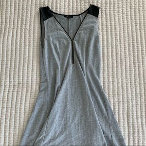 Grey zip up dress